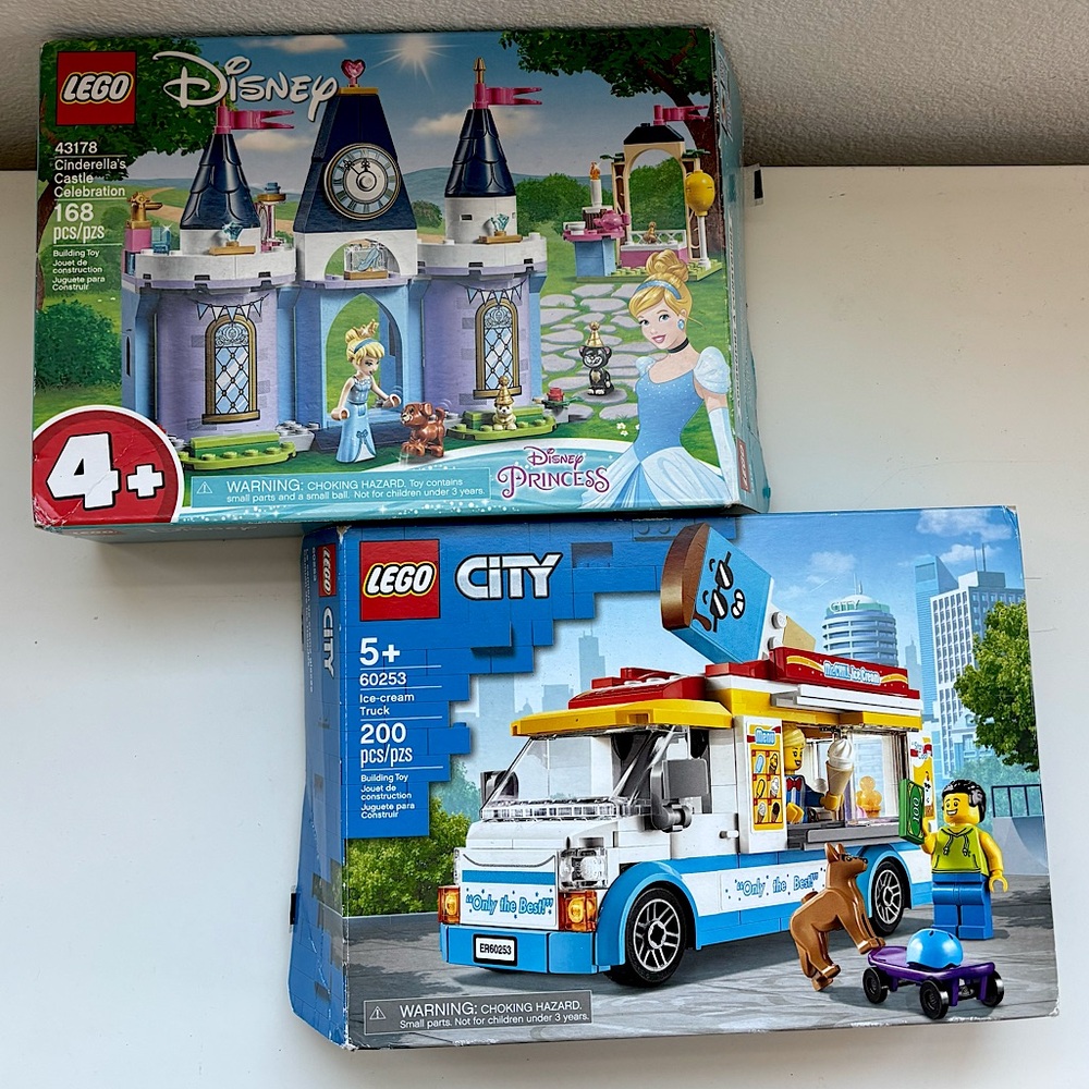 LEGO Princess Cinderella’s Castle Celebration (43178) & Ice Cream Truck (60253)